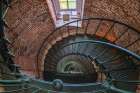 USA-North Carolina-Corolla Spiral staircase inside the Currituck Lighthouse Coastal Print